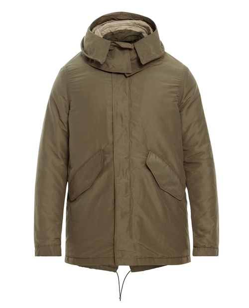 Chaqueta de Hombre, Tipo Parka Militar - Tejido Impermeable