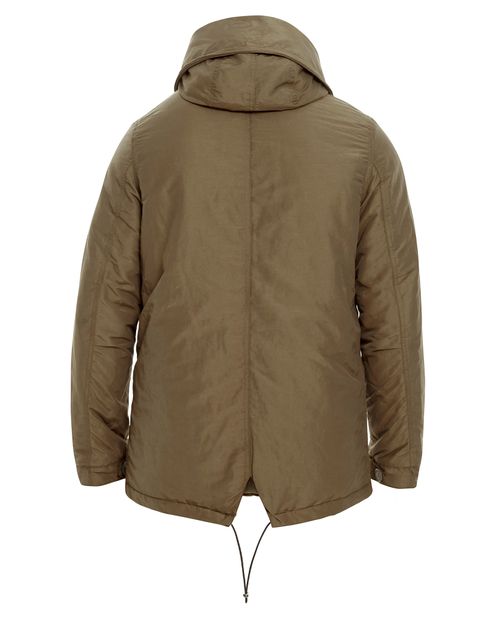 Chaqueta de Hombre, Tipo Parka Militar - Tejido Impermeable