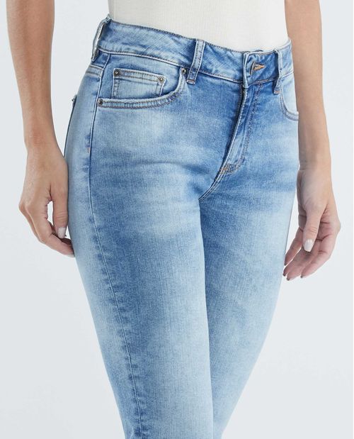 Jean de Mujer High Rise, Cosmo, Bota Skinny - Azul Claro Vintage