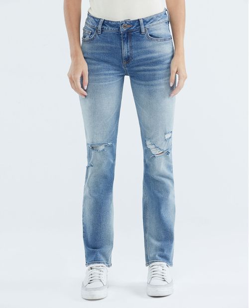 Jean de Mujer High Rise, Cosmo, Boot Cut- Azul Medio