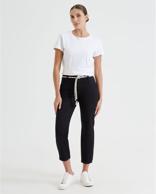 Pantalón para mujer chino con cinturón