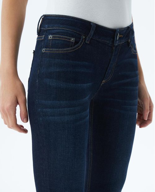 Jean de Mujer Low Rise, Rusty, Bota Skinny - Azul Ultra Oscuro