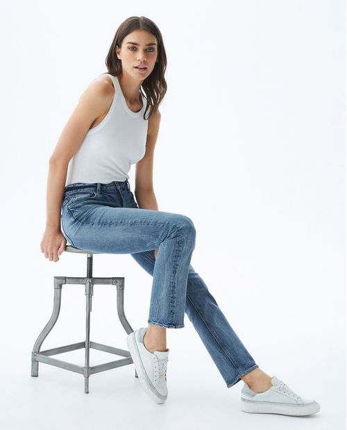 Jean de Mujer High Rise, Cosmo, Boot Cut - Azul Medio Vintage