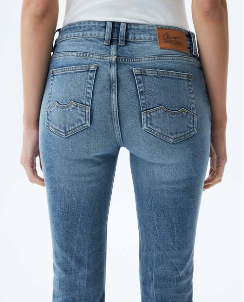 Jean de Mujer High Rise, Cosmo, Boot Cut - Azul Medio Vintage