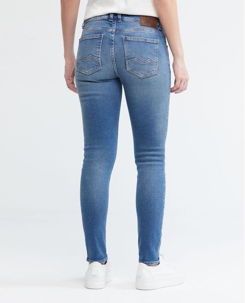 Jean de Mujer High Rise, Cosmo, Bota Skinny - Azul Medio