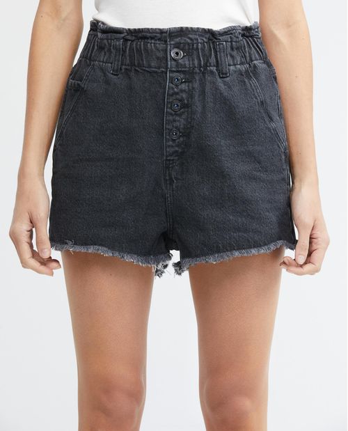 Short de Mujer en Denim, High Rise negro