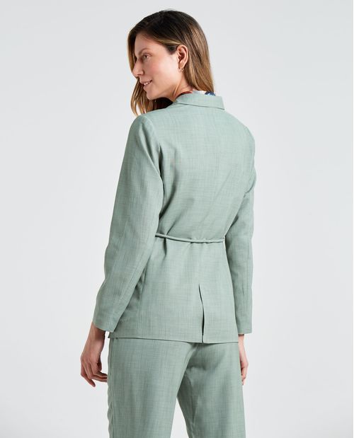 Blazer con bolsillos de tapa para mujer