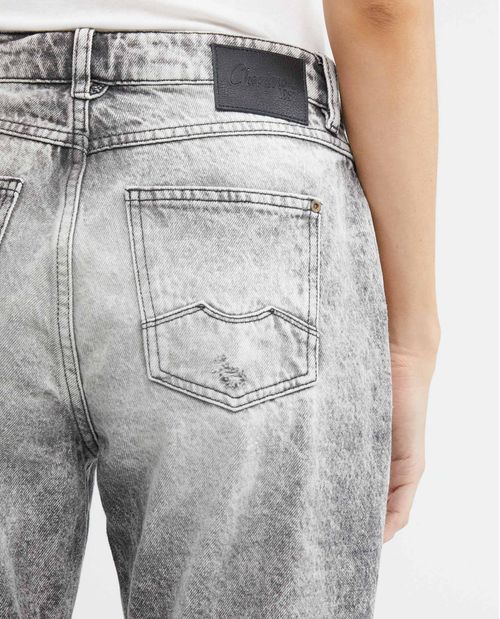 Jean de Mujer Medium Rise, Boyfit, Boot Cut - Heritage Gris Oscuro