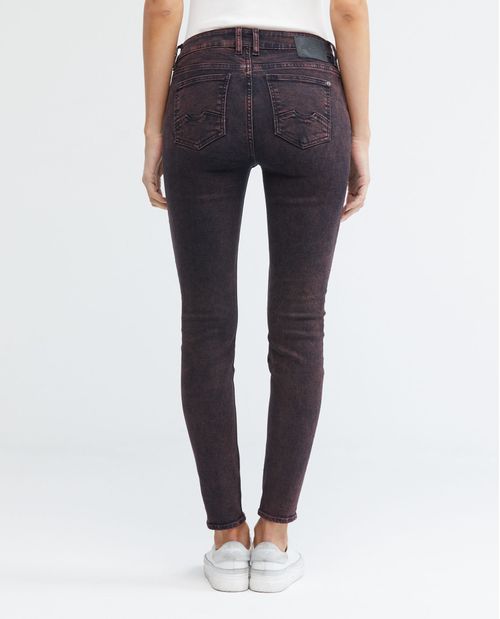 Jean de Mujer High Rise, Cosmo, Bota Skinny - Rojo