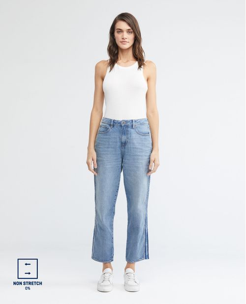 Jean de Mujer Straight Fit, Boot Cut - Azul Medio