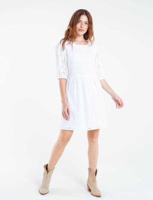 Vestido corto manga corta
