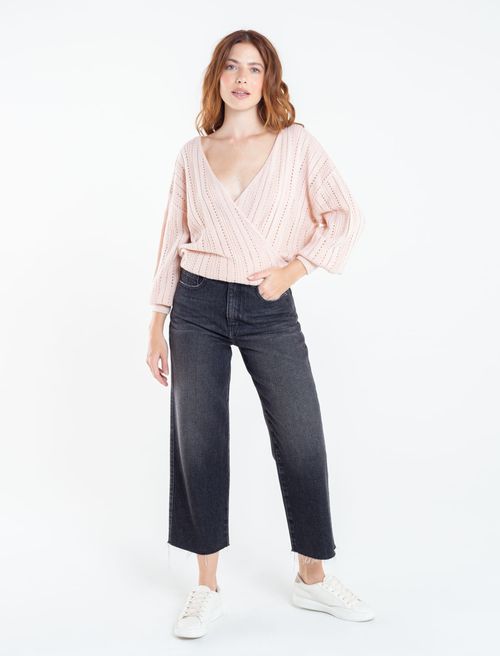 Camisa tejida con diseño cruzado
