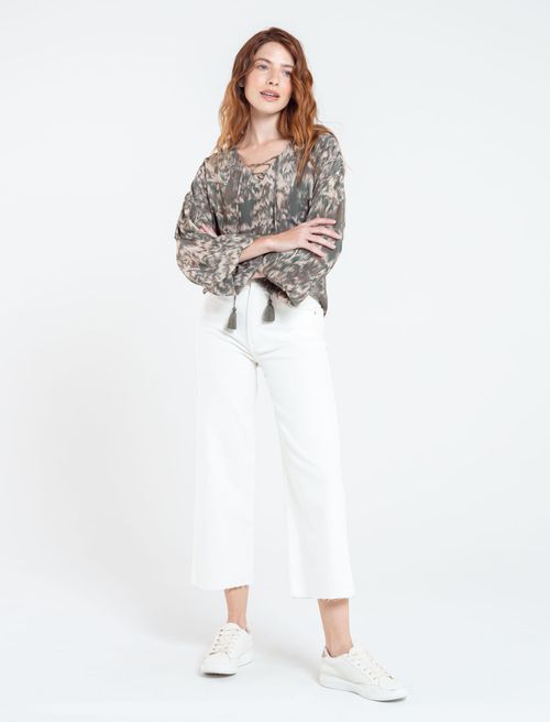 Camisa manga larga amplia