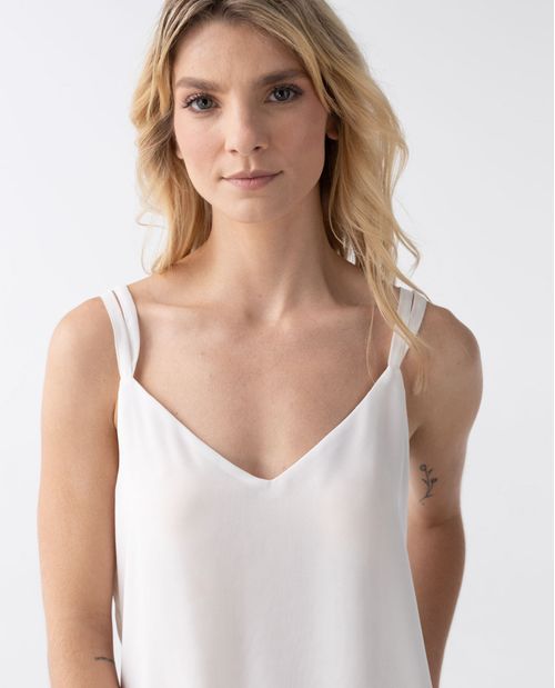 Camisa de tiras cuello en V para mujer