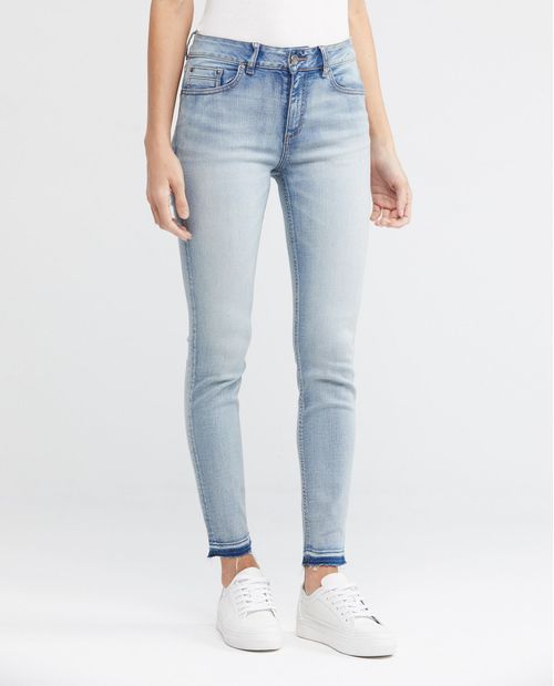 Jean de Mujer High Rise, Cosmo, Bota Skinny - Azul Claro