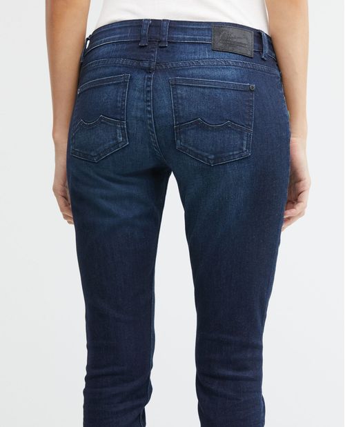 Jean de Mujer Low Rise, Rusty, Bota Skinny - Azul Ultra Oscuro