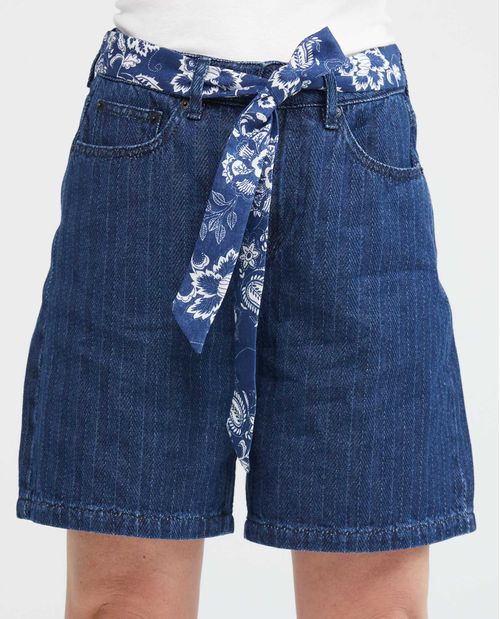 Short de Mujer en Denim, High Rise - Azul Medio