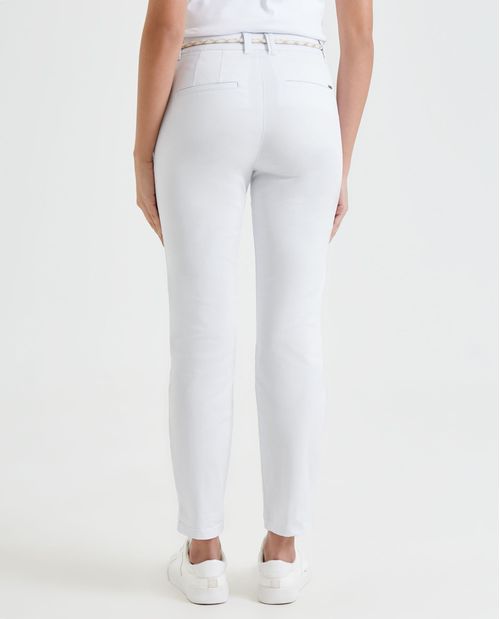Pantalón para mujer chino con cinturón