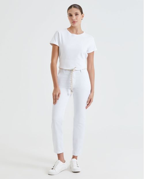 Pantalón para mujer chino con cinturón