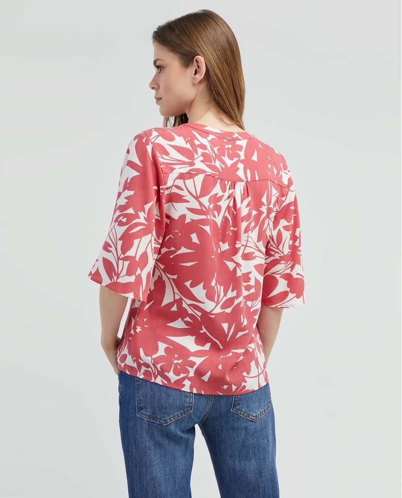 Blusa Kasper Separates formal estampada manga corta para dama