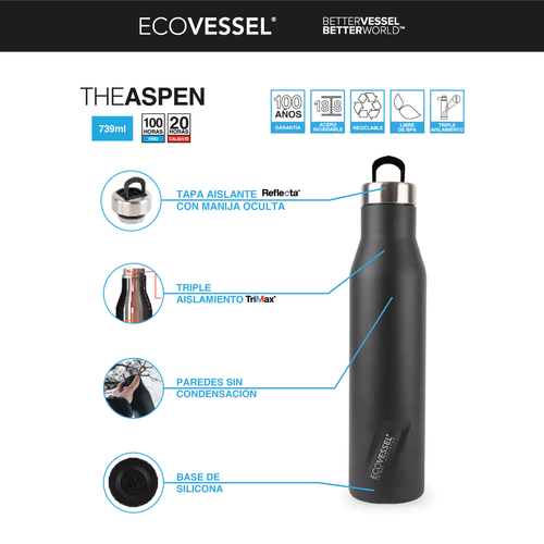 Termo Ecovessel Aspen Acero Inox 739 ml