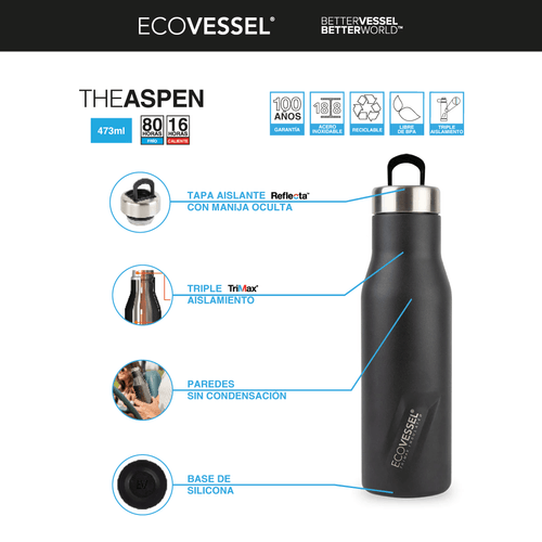 Termo Ecovessel Aspen Acero Inox 473 ml
