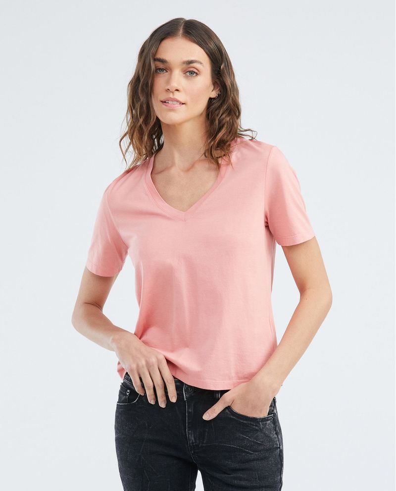 Camiseta básica algodón - Mujer
