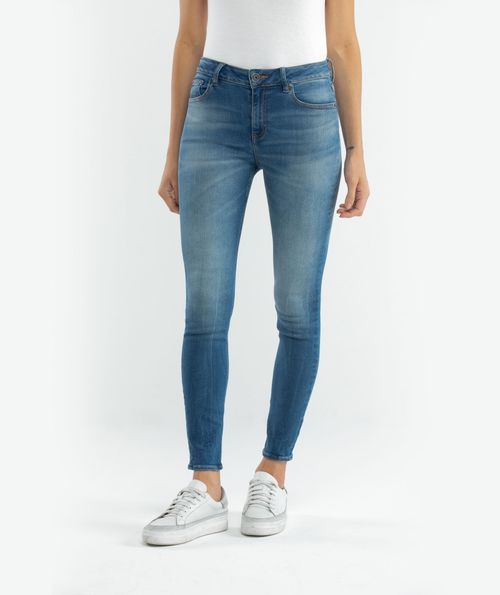 Jean de Mujer High Rise, Cosmo, Bota Skinny - Azul Medio