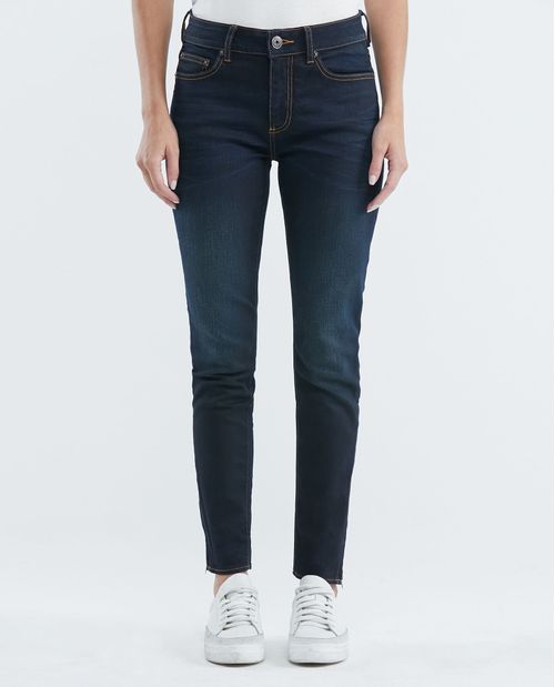 Jean de Mujer High Rise, Cosmo, Bota Skinny - Azul Ultra Oscuro Vintage
