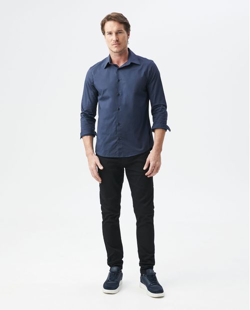 Jean de Hombre Super Slim Fit, Rider, Bota Super Slim - Negro Mate