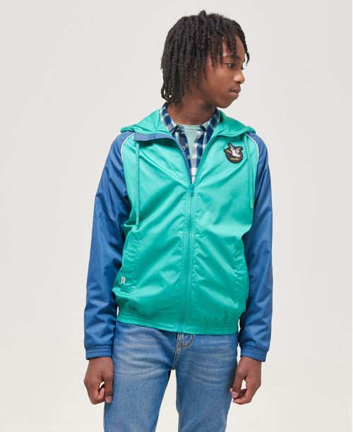 Chaqueta de Niño, Tipo Rompevientos con Capucha - Bloques de Color