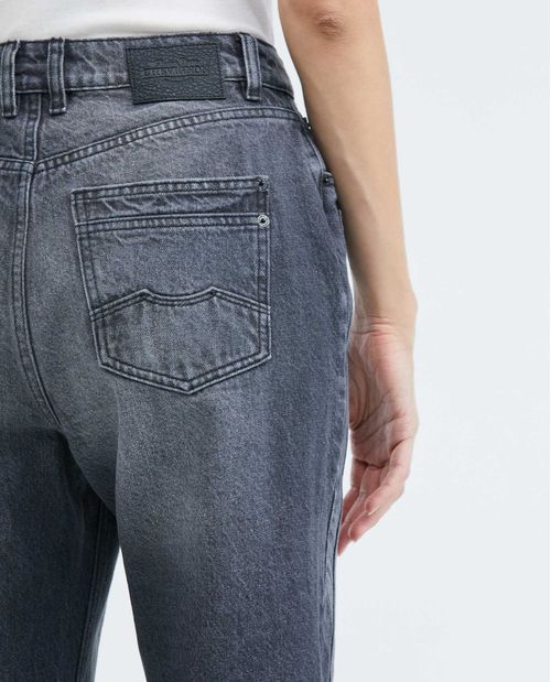Jean de Mujer Straight Fit, Boot Cut - Gris Medio