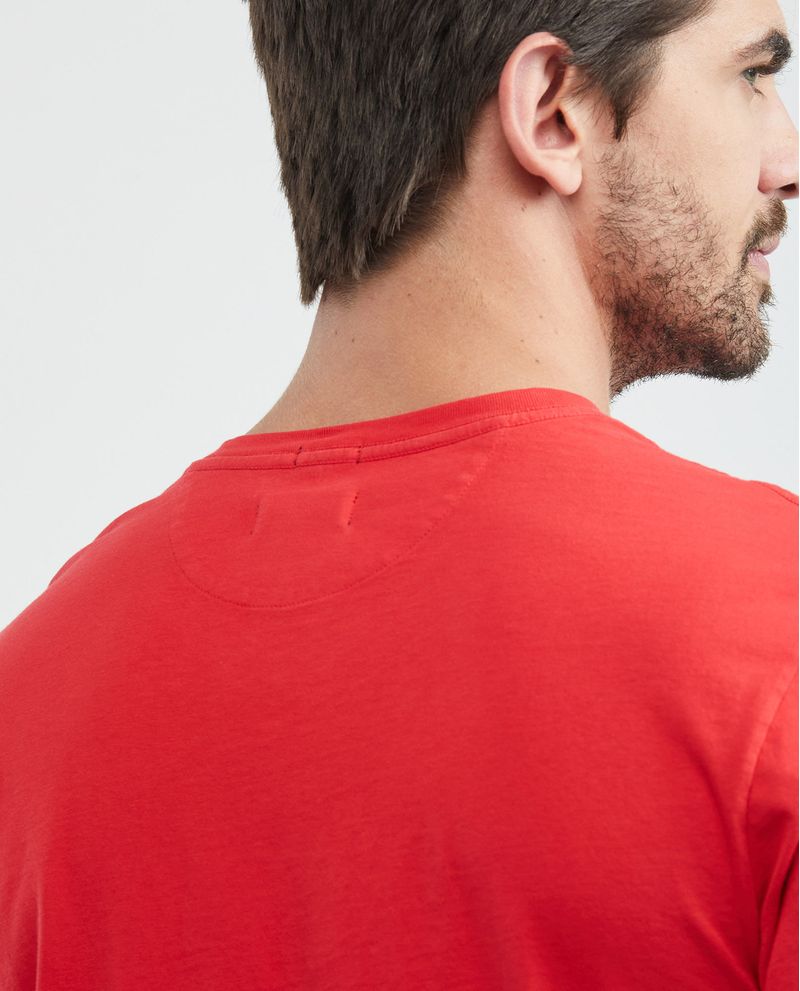 Camiseta Básica de Hombre, Slim Fit Cuello en V - 100% Algodón