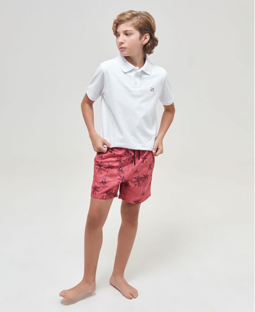 Pantaloneta de Baño Para Niño, Regular Fit - Estampado Marino