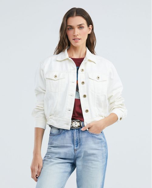 Chaqueta de Mujer, Tipo Trucker - Detalle Cortes