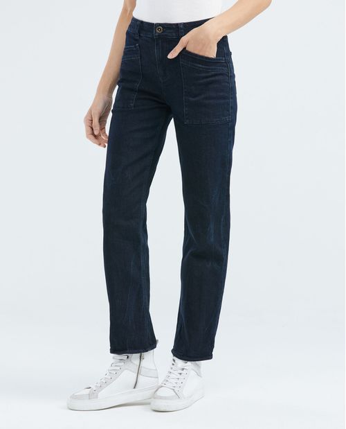 Jean de Mujer Super High Rise, High Cosmo, Boot Cut - Azul Ultra Oscuro