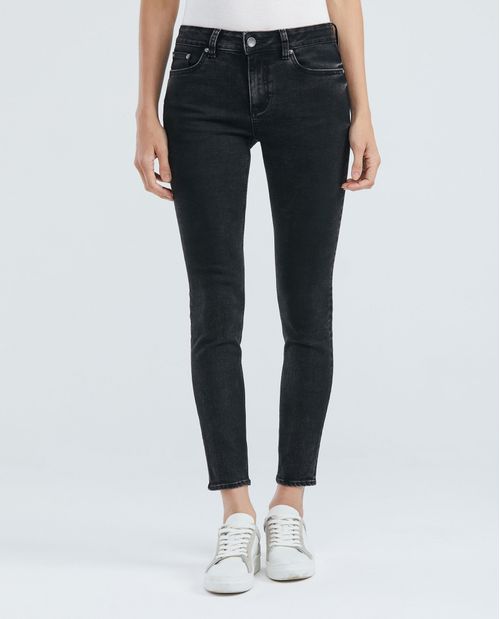Jean de Mujer High Rise, Cosmo, Bota Skinny - Gris Vintage
