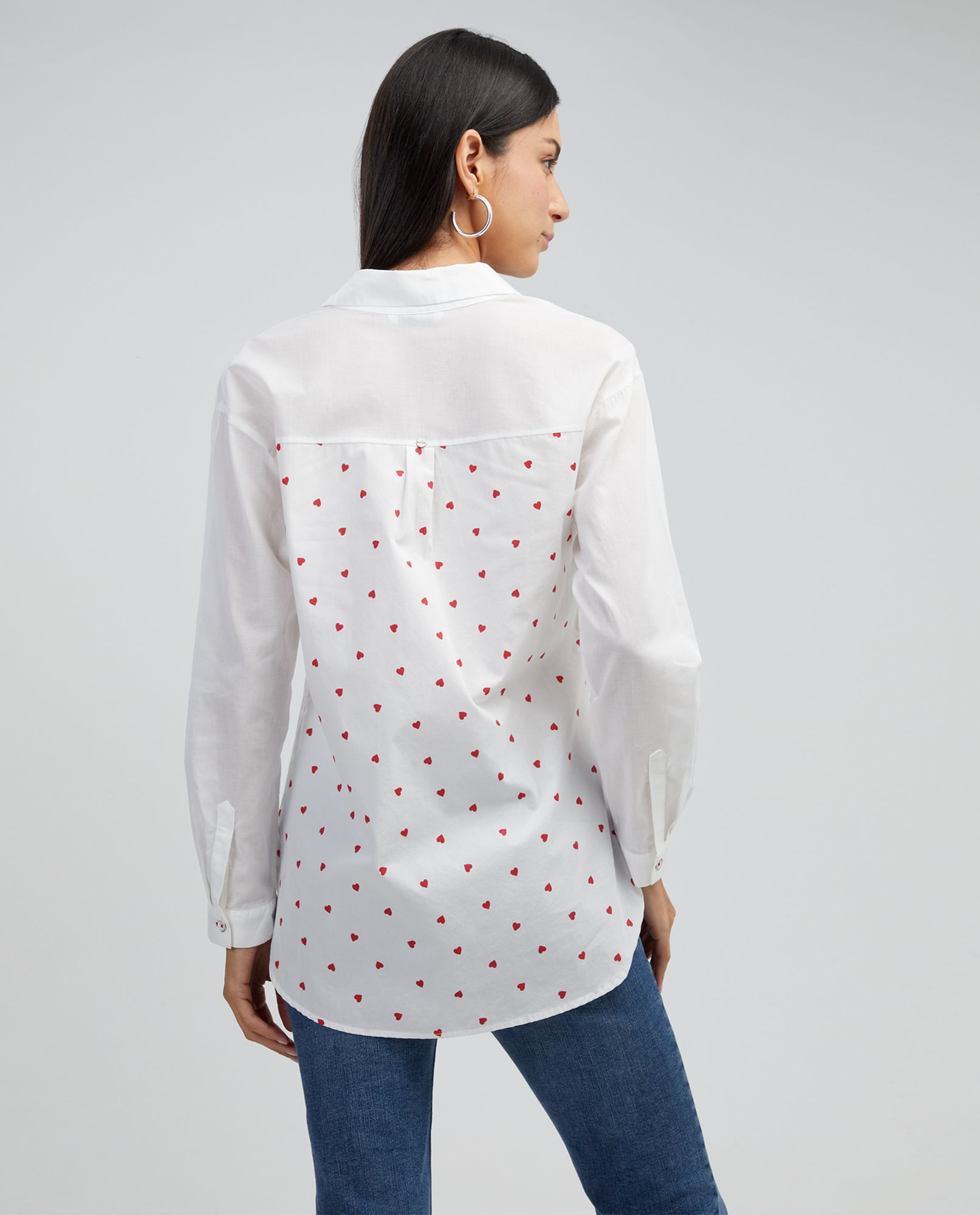 Camisa de corazones de manga larga main image 1