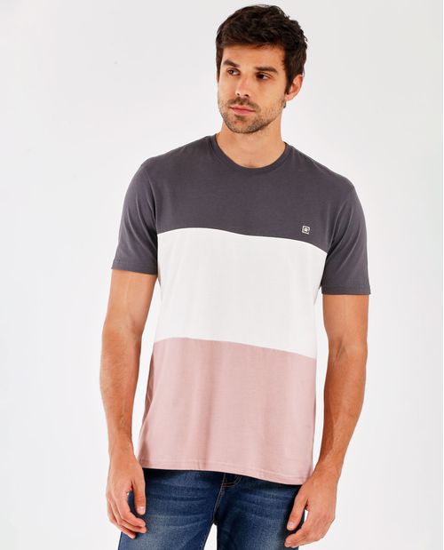 Camiseta con bloques de color para hombre