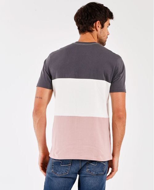 Camiseta con bloques de color para hombre