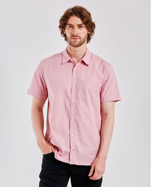 Camisa con bolsillo de parche para hombre