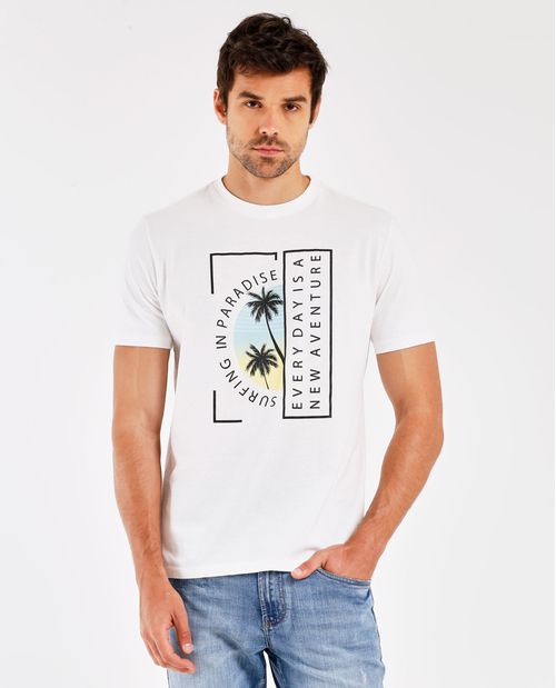 Camiseta de diseño básico para hombre