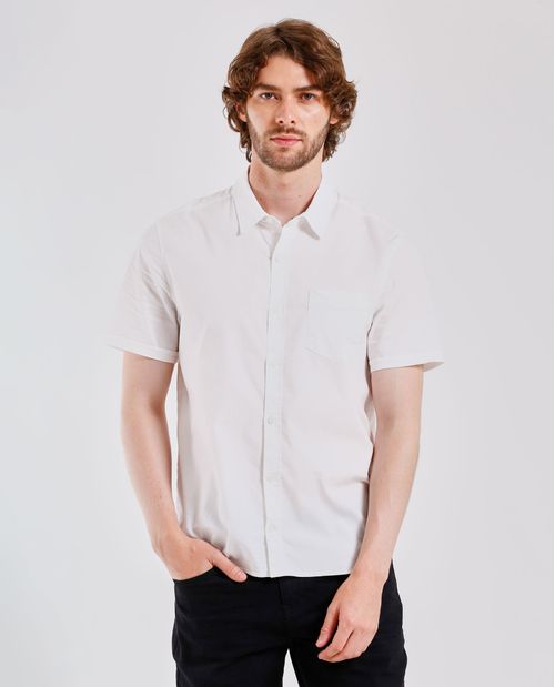 Camisa con bolsillo de parche para hombre