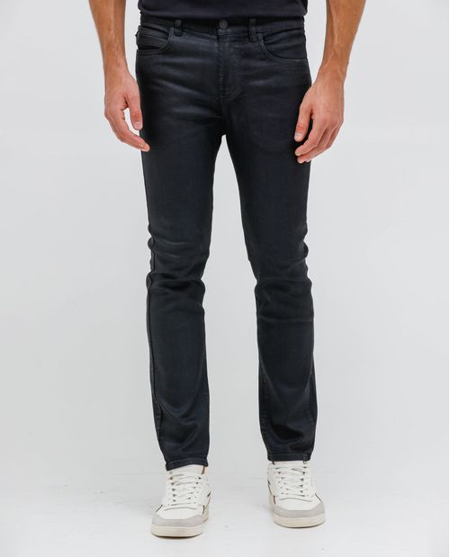 Jean Slim efecto encerado para hombre