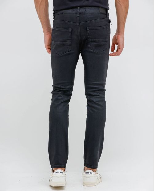 Jean Slim efecto encerado para hombre