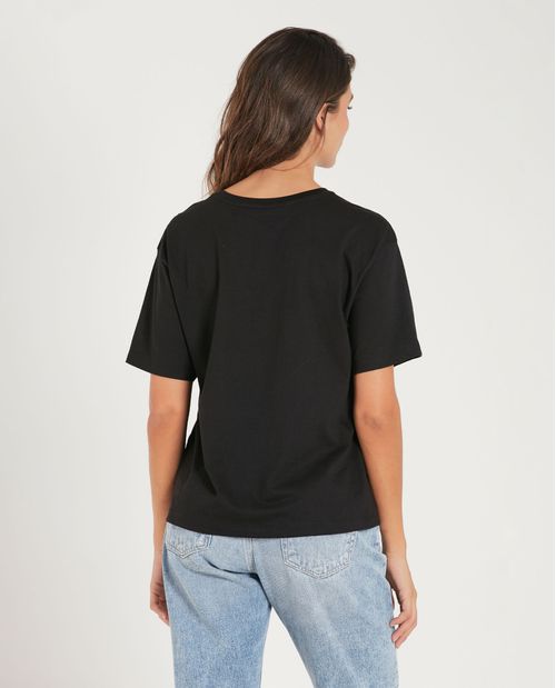 Camiseta básica estampada para mujer