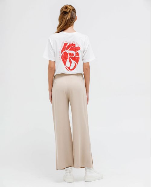 Camiseta básica estampada para mujer