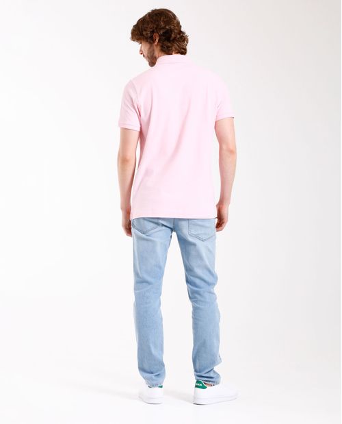 Polo con cuello tejido para hombre