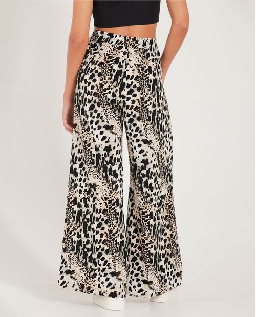 Pantalón con diseño de animal print para mujer