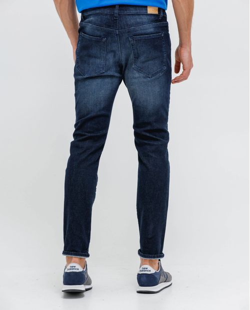 Jean Straight tono oscuro para hombre